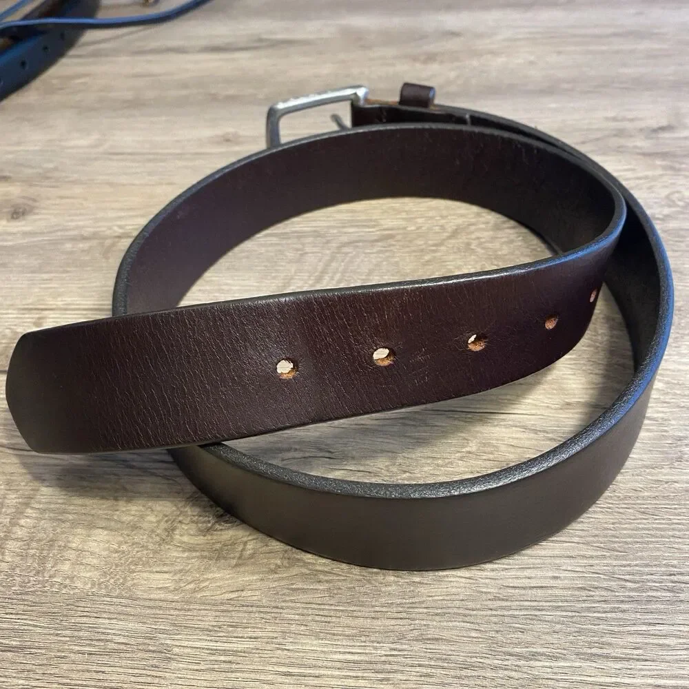 GAP Size 32 Dark Brown Genuine Cow Leather Men's Casual Belt USA